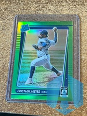 2021 Donruss Optic Lime Green Prizm Rated Rookie #42 Cristian Javier RC